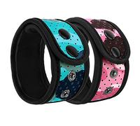 Moko Paquete de 2 Correas Tobillo para Rastreadores Fitbit & Garmin | Correa de Tobillo de Neopreno Ajustable y Resistente al Sudor para Rastreador de Fitness con Bolsa de Malla,CamuflajeAzul+Ros