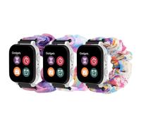 MoKo Paquete de 3 correas elásticas compatibles con Gizmo Watch 3 2 1/Gabb Watch 3 2 1/SyncUP Kids Watch, bonita correa elástica de repuesto para niños, morado, rosa, azul y pintura al óleo