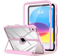 MoKo para iPad 11 Pulgadas (A16) 11a Gen 2025/iPad 10a Gen 2022 10,9 Pulgadas, con Soporte para lápiz, Protector de Pantalla Integrado, Trasera Transparente, Soporte multiángulo, Nosegay