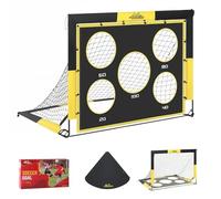 MoKo Portería de Fútbol de Patio para Niños - Redes de Fútbol Desplegables Portátiles 4' x 3' - Juego de Red de Futbol 2 en 1 para Exterior e Interior
