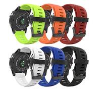 MoKo Pulsera Compatible con Garmin Fenix 3/3 HR/5X/5X Plus/Tactix Charlie/Descent Mk1, [Pack de 6] Correa de repuesto de silicona con herramientas - Colorido 4