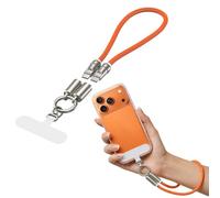 MoKo Pulsera de Muñeca Cable USB C, PD240W USB-C a USB-C, Antirrobo para iPhone 17 16, Samsung S26 S25 Ultra/FE, Teléfonos Android, Uso Diario y Exterior (Naranja/0.98ft)