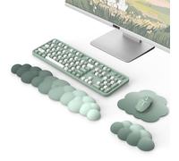 MoKo Reposamuñecas de Nube, Reposa Muñecas Ergonómico Nube para Teclado y Ratón, Reposa Muñecas de Poliéster Duradero para Teclado, Ratón, Oficina, Juegos, Ordenador, Portátil, Verde