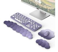 MoKo Reposamuñecas de Nube, Reposa Muñecas Ergonómico Nube para Teclado y Ratón, Reposa Muñecas de Poliéster Duradero para Teclado, Ratón, Oficina, Juegos, Ordenador, Portátil, Morado