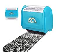 MoKo Sello Personalizado de Tipo de Rodillo, Sello Privado de Protección de Identidad, Sello Autoentintable Personalizado con Agujero de Tinta para Ocultar Información Privada y Confidencial, Azul