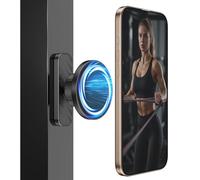 MoKo Soporte de Teléfono Magnético Gimnasio, Porta Teléfono Gimnasio Ajustable, Soporte Magnético para MagSafe, Compatible con iPhone 16 15 14 13 12 Serie, Accesorio Gimnasio Mujeres Hombres, Negro