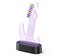 MoKo Soporte para Púas de Guitarra Iluminado, Portapúas LED Que Cambia 7 Colores, Brillo Ajustable, Alimentación por USB, Expositor de Púas Guitarra, Contiene 8 Púas, Regalo Guitarra para Hombres