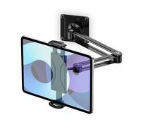 MoKo Soporte para Tablets Universal, Soporte para Tabletas Plegable y Extensible para Teléfonos y Tabletas de 4,7"-14", Soporte de Pared Ajustable 360° para Cocina, Gimnasio, Oficina, Aula, Negro