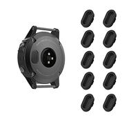 Moko Tapones Antipolvo Silicona Puerto Carga Compatible Relojes Garmin | para todas las series Fenix, Forerunner, Instinct, Venu, Vivoactive, Lote de 10 piezas, Negro