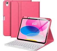 MoKo Teclado for iPad 10 Generación 2022/11 Generación A16 2025 (10.9/11 Pulgada) con Soporte para Lápiz, QWERTY Español Ñ, Bluetooth Magnéticamente Teclado para iPad 10/11 Gen, Rosa