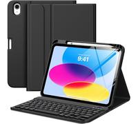 MoKo Teclado for iPad 10 Generación 2022/11 Generación A16 2025 (10.9/11 Pulgada) con Soporte para Lápiz, QWERTY Español Ñ, Bluetooth Magnéticamente Teclado para iPad 10/11 Gen, Negro