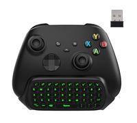 MoKo Teclado Green con Retroiluminación para Mandos de Xbox One/Series X/S | Teclado inalámbrico para chat, con receptor USB y conector de audio de 3,5 mm, accesorios para el mando Xbox Elite/2