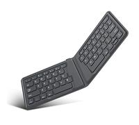 MoKo Teclado Inalámbrico Bluetooth Plegable, Teclado Recargable Ultradelgado Portátil Universal Tableta Móvil Compatible con iOS Android Windows para Tab A7, Fire HD 10, iPad, iPhone - Gris