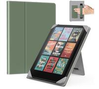 MoKo Universal Funda para 6.8, 7 Pulgadas Kindle Paperwhite eReaders y Tabletas, Kindle Paperwhite/Colorsoft/Kobo Libra/BOOX/Ocean, Funda Tipo Libro Liviana con Correa de Mano/Soporte, Celadon