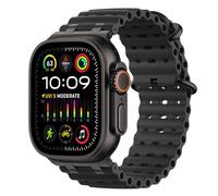 MoKo Upgraded Correa Deportiva de Silicona de Repuesto Compatible con Apple Watch 49mm/46mm/45mm/44mm/42mm - Series 10/9/8/7/6/5/4/3/SE2/SE/Ultra2/Ultra - Para Hombres y Mujeres, Negro/Negro