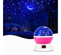 MOKOQI Proyector de estrellas para niños, luz nocturna con proyector de copo de nieve, luz nocturna para interiores, lámpara de proyección de estrellas de techo con temporizador, luz nocturna