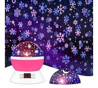 MOKOQI Proyector de luces nocturnas para niños con temporizador, regalos para niños de 1 a 14 años, luces de habitación para niños que brillan en la oscuridad estrellas y la luna pueden hacer que