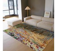 MOKOSAISE Alfombra de área Forrest in Spring de Edvard Munch Antideslizante Suave Colorida para Sala de Estar Dormitorio Oficina Estudio Comedor Decoración de Piso 160x200cm