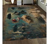 MOKOSAISE Alfombra de área salón Lavable a máquina 80x150cm Romance gótico Esqueleto Pareja Baile Suelo Interior Alfombra de Pelo bajo para Dormitorio Comedor