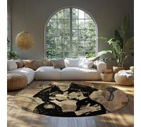 MOKOSAISE Alfombras de área Redondas Kissing Man 160cm（Redondo） Alfombra Lavable Suave Que no se desprende Arte de Graffiti Callejero Alfombras Delgadas para el Dormitorio Comedor Hogar