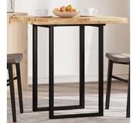 Mokuyard - Cubierta de mesa cuadrada de 70 x 70 x 4 cm, madera maciza de acacia, borde plano, pulido, para cocina, comedor, resistente, protector de repuesto, natural