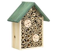 Mokuyary 2 hotel para insectos, 23 x 14 x 29 cm, madera de pino macizo, jardín de hábitat al aire libre para abejas, mariquitas mariquitas y otros insectos