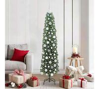 Mokuyary Árbol de Navidad artificial de pino con 300 luces LED con soporte, color verde, 180 cm, fácil montaje, salón, fiesta, tipo 10