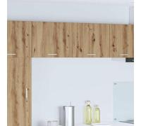 Mokuyary Armario colgante 2 unidades de roble Artisan y blanco, 50 x 31 x 40 cm, armarios de pared de cocina, armario de pared de baño, modelo 2 armarios colgantes (1 puerta) 50 cm de ancho y 40 cm de