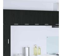 Mokuyary Armario colgante 2 unidades de roble negro y blanco 60 x 31 x 40 cm armarios de pared de cocina, armarios de pared de baño modelo 2X armario colgante (2 puertas) 60 cm de ancho 40 cm de alto