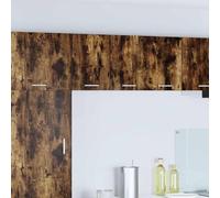 Mokuyary Armario colgante 2 unidades roble ahumado y blanco 30 x 31 x 40 cm armarios de pared de cocina, armarios de pared de baño modelo 2X armario colgante (1 puerta) 30 cm de ancho 40 cm de alto