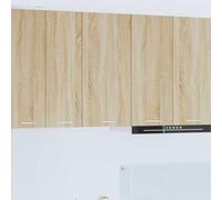 Mokuyary Armario colgante con almacenamiento, roble Sonoma y blanco, 40 x 31 x 80 cm, armario de pared de cocina, armario de pared de baño, modelo 1 armario colgante (1 puerta) 40 cm de ancho y 80 cm