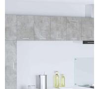 Mokuyary Armario colgante con puerta, 2 unidades, color gris hormigón y blanco, 60 x 31 x 40 cm, armarios de pared de cocina, armario de pared para baño, modelo 2 unidades (2 puertas), 60 cm de ancho