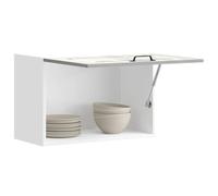 Mokuyary Armario colgante de cocina Kalmar gris Sonoma de madera para colgar en la pared, armarios de cocina con puertas, modelo 1 armario colgante (1 puerta plegable)