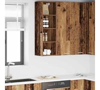 Mokuyary Armario colgante de madera vieja 30 x 29,5 x 100 cm, armario de pared de madera, modelo 1 armario colgante (4 estantes), 30 cm de ancho y 100 cm de alto