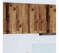 Mokuyary Armario colgante de madera vieja y blanco, 30 x 31 x 80 cm, madera de madera, armarios de pared de baño, modelo 1 armario colgante (1 puerta), 30 cm de ancho y 80 cm de alto