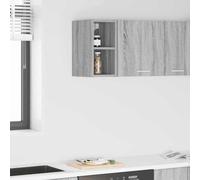 Mokuyary Armario colgante Sonoma gris 20 x 29,5 x 40 cm de material de madera para cocina, armario de pared de baño, modelo 1 x armario colgante (2 estantes) 20 cm