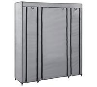 Mokuyary - Armario con compartimentos y varillas (150 x 45 x 176 cm), color gris