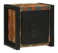 Mokuyary - Armario de baño con puerta, color marrón, madera reciclada, maciza, armario de almacenamiento, armario para cuarto de baño, pequeños espacios, D