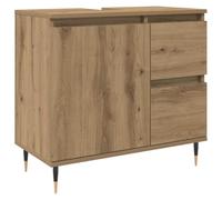 Mokuyary - Armario de baño de roble artesanal, madera de ingeniería, mueble de almacenamiento para cuarto de baño, pequeños espacios,