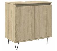 Mokuyary - Armario de baño de roble Sonoma 58 x 33 x 60 cm, madera de ingeniería, mueble de almacenamiento para cuarto de baño, pequeños espacios -C