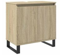 Mokuyary - Armario de baño de roble Sonoma 58 x 33 x 60 cm, madera de ingeniería, mueble de almacenamiento para cuarto de baño, pequeños espacios, D