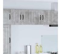 Mokuyary armario de cocina 2 piezas hormigón gris 60 x 31 x 40 cm gabinetes de cocina a base de madera, cocina americana 60 x 31 x 40 cm 0 0