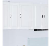 Mokuyary Armario de cocina de alto brillo blanco 50 x 31 x 80 cm gabinetes de cocina con base de madera, cocina americana 50 x 31 x 80 cm 0 0