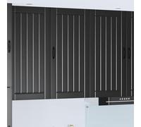 Mokuyary Armario de cocina negro, 50 x 31 x 100 cm, material de madera, armarios de cocina colgantes de pared, armarios de almacenamiento flotantes, modelo 1 armario de pared (1 puerta)