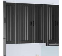 Mokuyary Armario de cocina negro, 80 x 31 x 100 cm, material de madera, armarios de cocina colgantes de pared, armarios de almacenamiento flotantes, modelo 1 armario de pared (2 puertas)