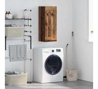 Mokuyary Armario de pared de madera vieja 34,5 x 34 x 90 cm, armario colgante de madera, armario de cocina, armario de almacenamiento, armario de medicina, armario de pared para baño, cocina y pasillo