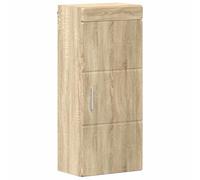 Mokuyary Armario de pared Tulum Roble Sonoma, 37 x 24,5 x 86 cm, armario para debajo del lavabo, armario para baño, cocina, mueble de baño