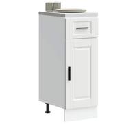 Mokuyary Armarios de cocina Porto Armario de cocina con base de madera blanca, cocina americana 30 x 46 x 81,5 cm, modelo 1 x armario inferior (1 puerta, 1 cajón)