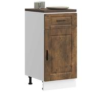 Mokuyary Armarios de cocina Porto Armarios de madera ahumados, cocina americana 40 x 46 x 81,5 cm modelo 1 x armario inferior (1 puerta, 1 cajón)