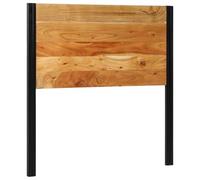Mokuyary Cabecero de Cama 100 cm Madera maciza de acacia y hierro para Cama, Decoración de Dormitorio